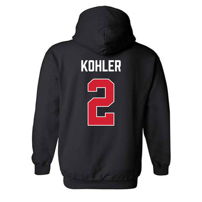 Fairfield - NCAA Women's Basketball : Paige Kohler - Vintage Shersey Hooded Sweatshirt-1