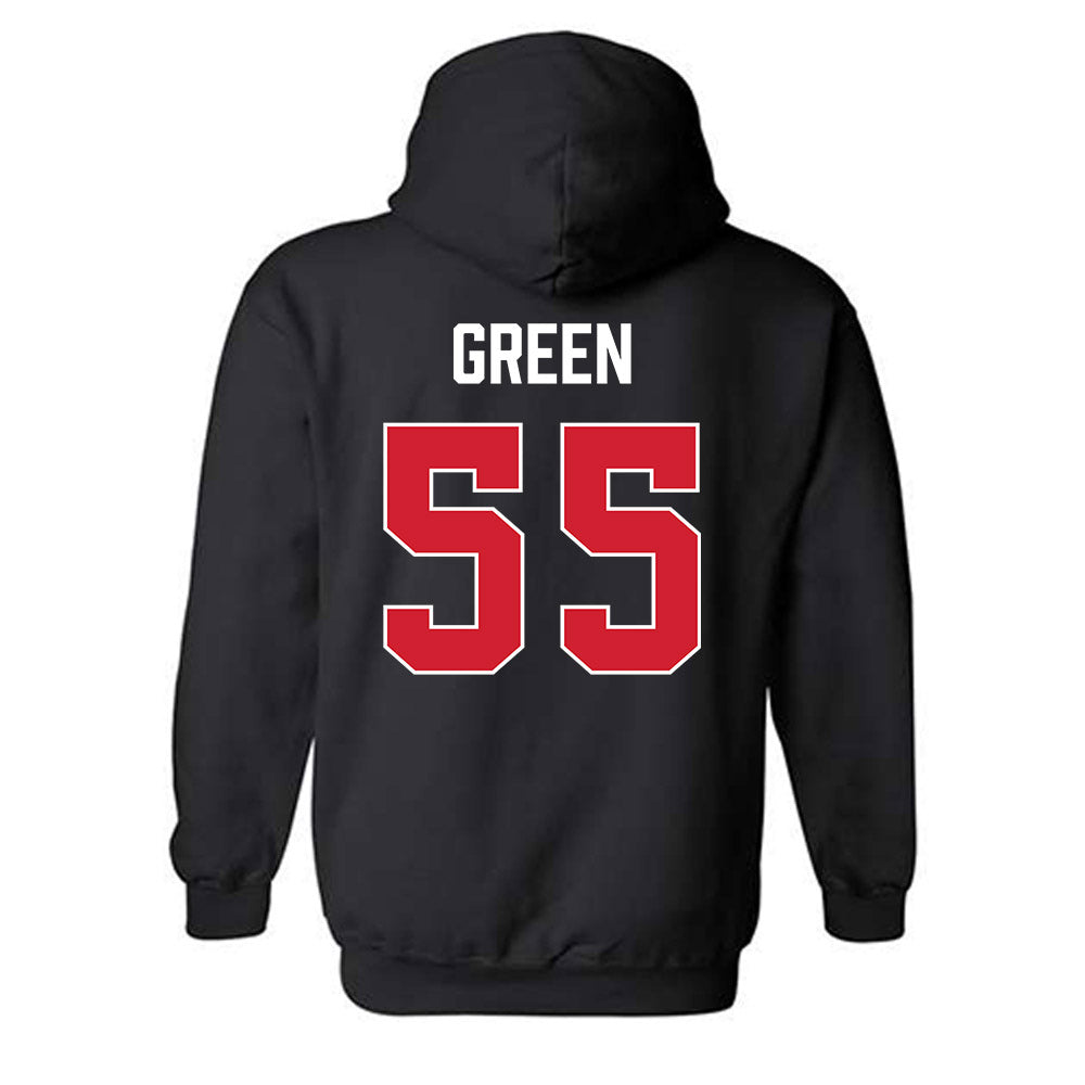 Fairfield - NCAA Women's Basketball : Nia Green - Vintage Shersey Hooded Sweatshirt-1