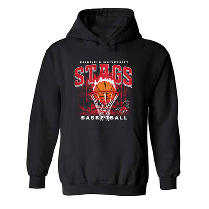 Fairfield - NCAA Men's Basketball : Eric Mejia - Vintage Shersey Hooded Sweatshirt-0