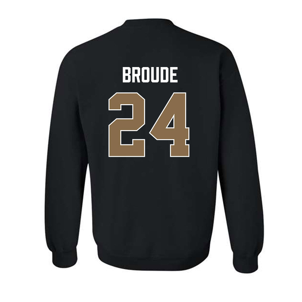 Wofford - NCAA Women's Basketball : Emmanuelle Broude - Vintage Shersey Crewneck Sweatshirt-1