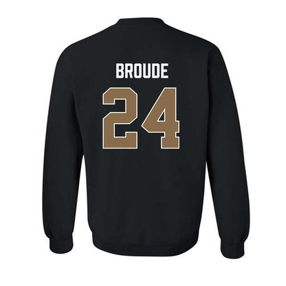 Wofford - NCAA Women's Basketball : Emmanuelle Broude - Vintage Shersey Crewneck Sweatshirt-1