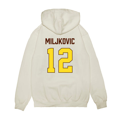 Western Michigan - NCAA Women's Basketball : Isabella Miljkovic - Vintage Basketball Premium Hooded Sweatshirt-1