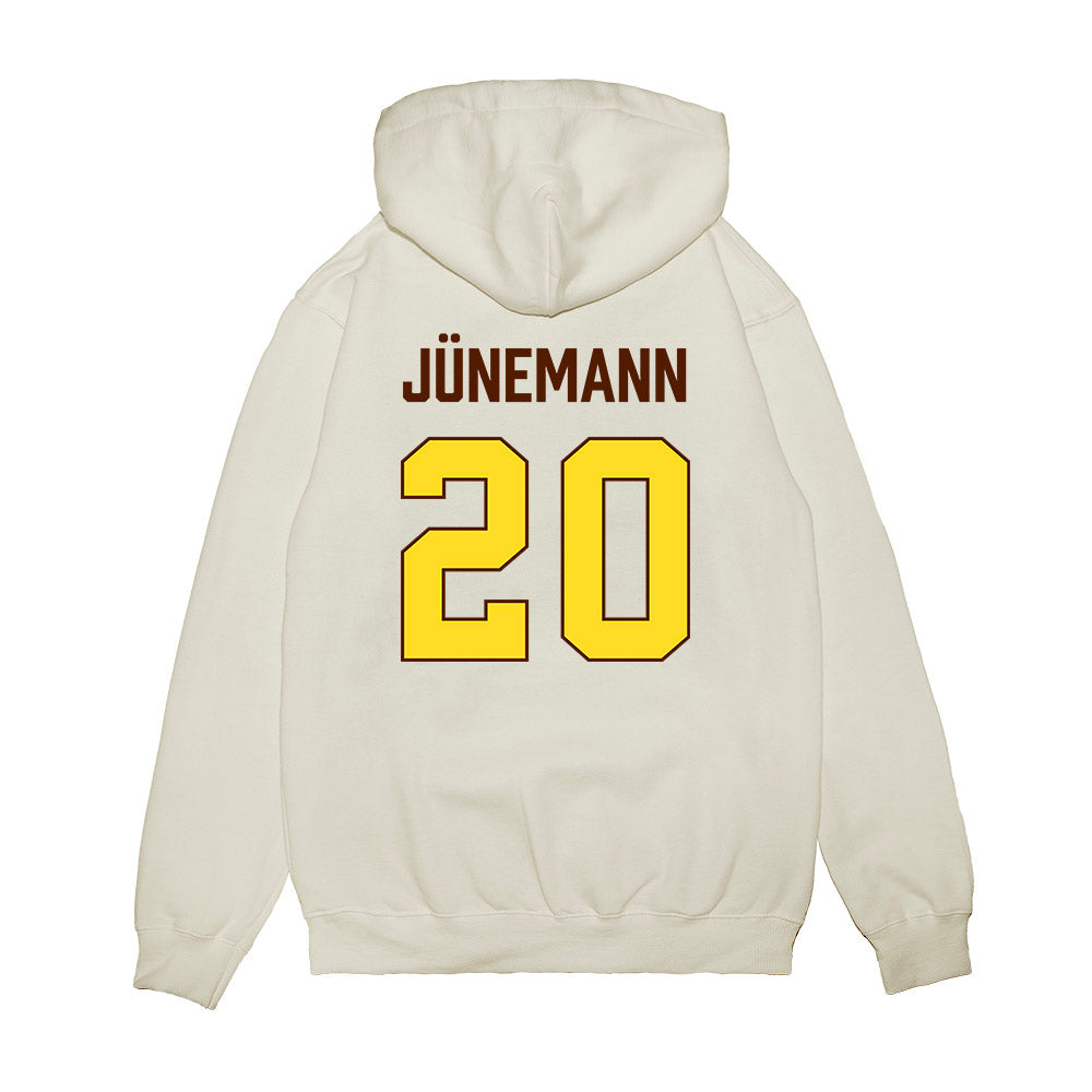 Western Michigan - NCAA Men's Basketball : Janis Jünemann - Vintage Basketball Premium Hooded Sweatshirt-1