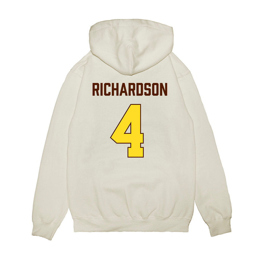 Western Michigan - NCAA Women's Basketball : DeAhna Richardson - Vintage Basketball Premium Hooded Sweatshirt-1