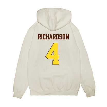 Western Michigan - NCAA Women's Basketball : DeAhna Richardson - Vintage Basketball Premium Hooded Sweatshirt-1