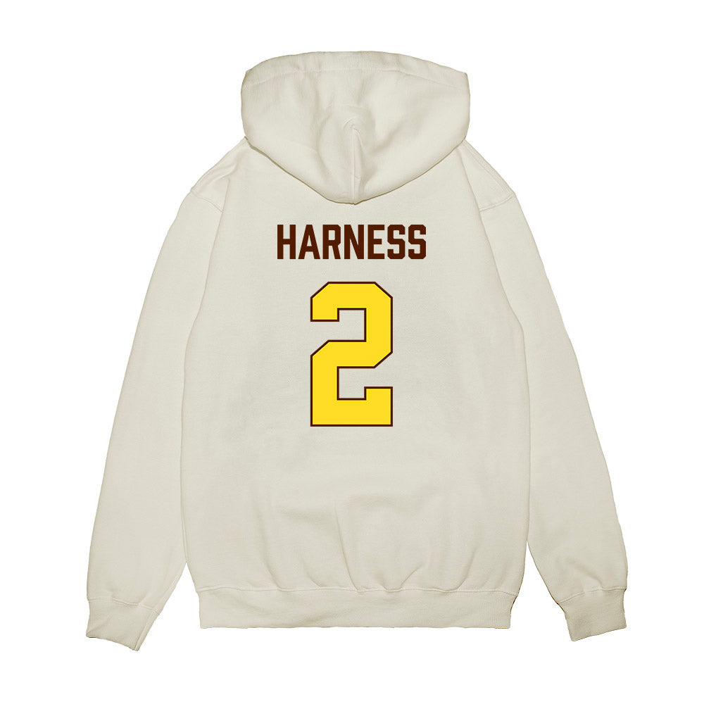 Western Michigan - NCAA Women's Basketball : Alli Harness - Vintage Basketball Premium Hooded Sweatshirt-1
