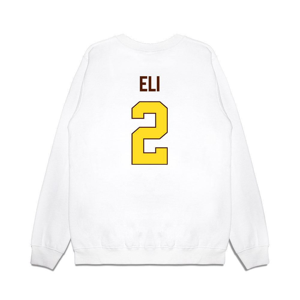 Western Michigan - NCAA Men's Basketball : Joshua Eli - Vintage Basketball Premium Crewneck Sweatshirt-1