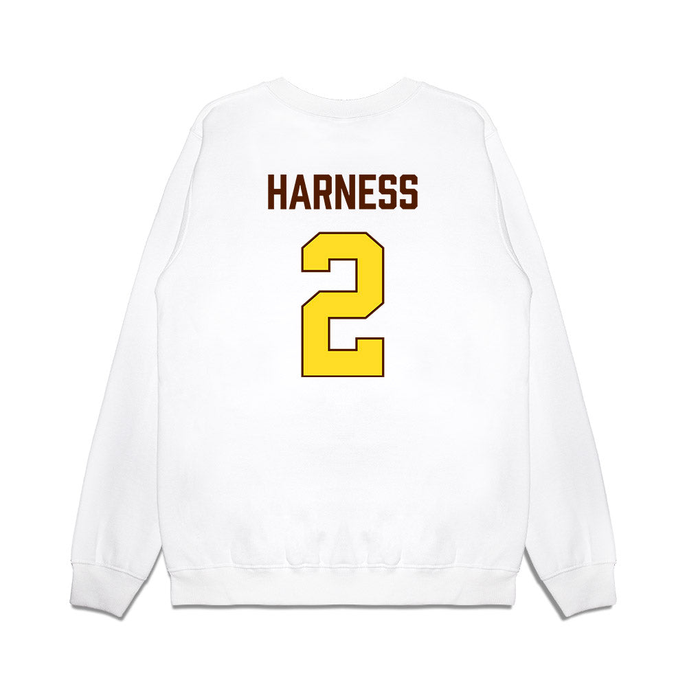 Western Michigan - NCAA Women's Basketball : Alli Harness - Vintage Basketball Premium Crewneck Sweatshirt-1