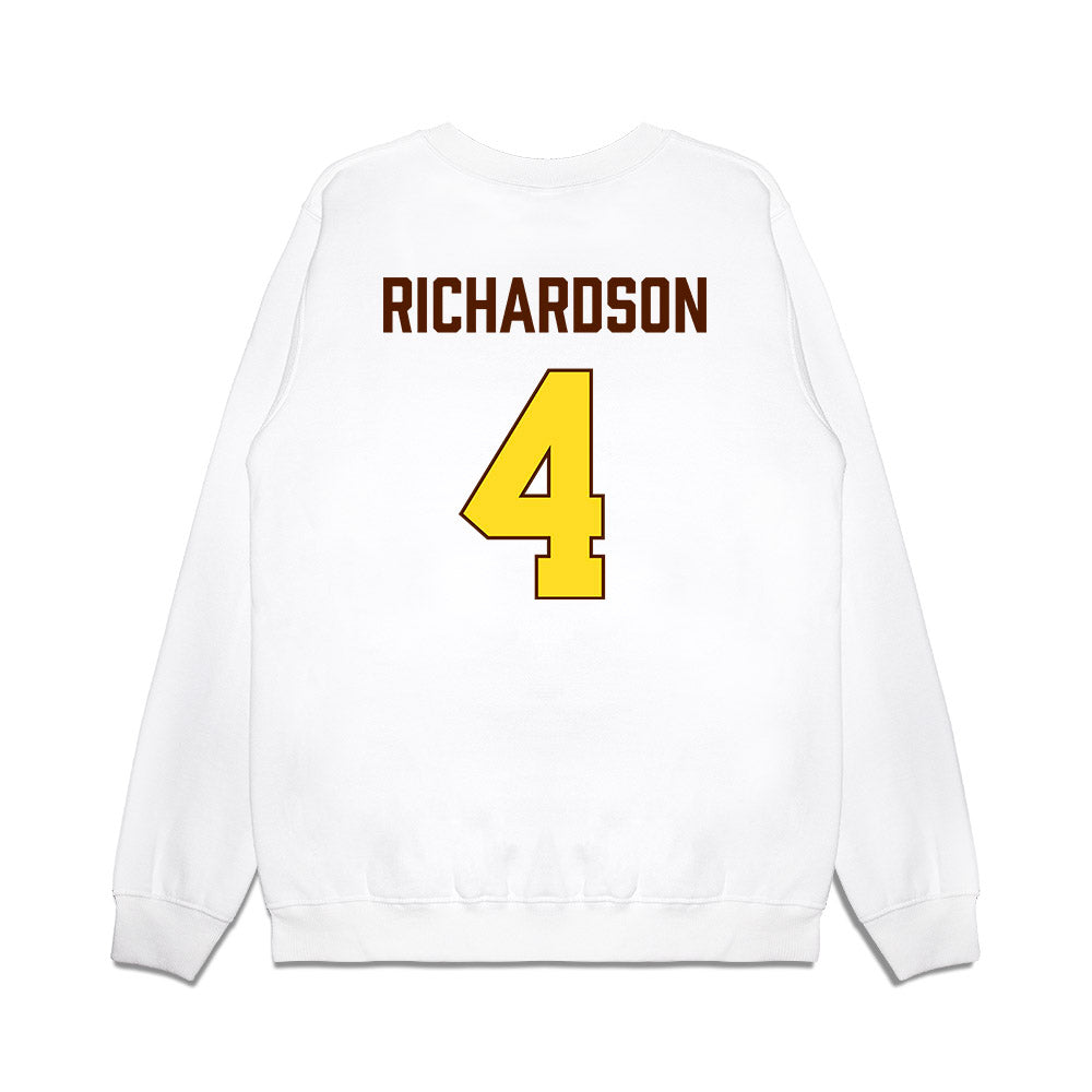 Western Michigan - NCAA Women's Basketball : DeAhna Richardson - Vintage Basketball Premium Crewneck Sweatshirt-1