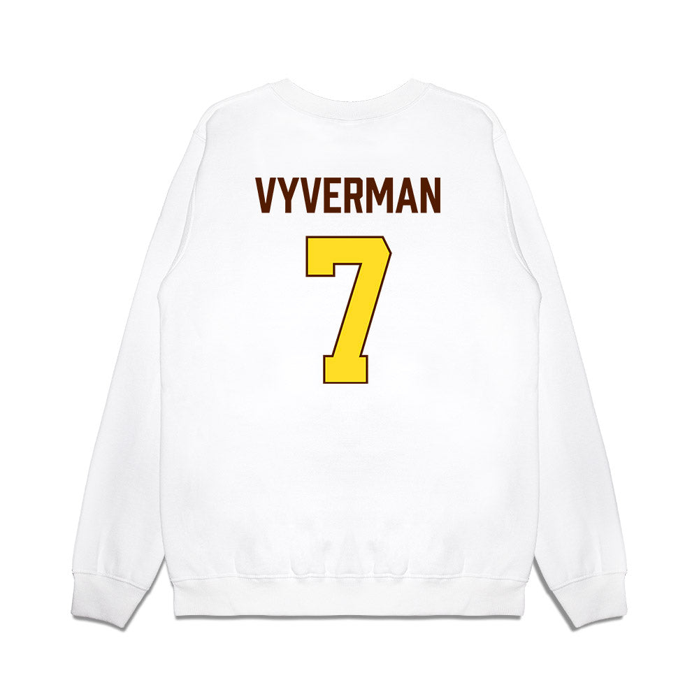 Western Michigan - NCAA Women's Basketball : Casey Vyverman - Vintage Basketball Premium Crewneck Sweatshirt-1