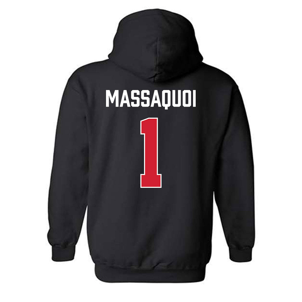 MSUM - NCAA Women's Basketball : Grace Massaquoi - Vintage Shersey Hooded Sweatshirt-1