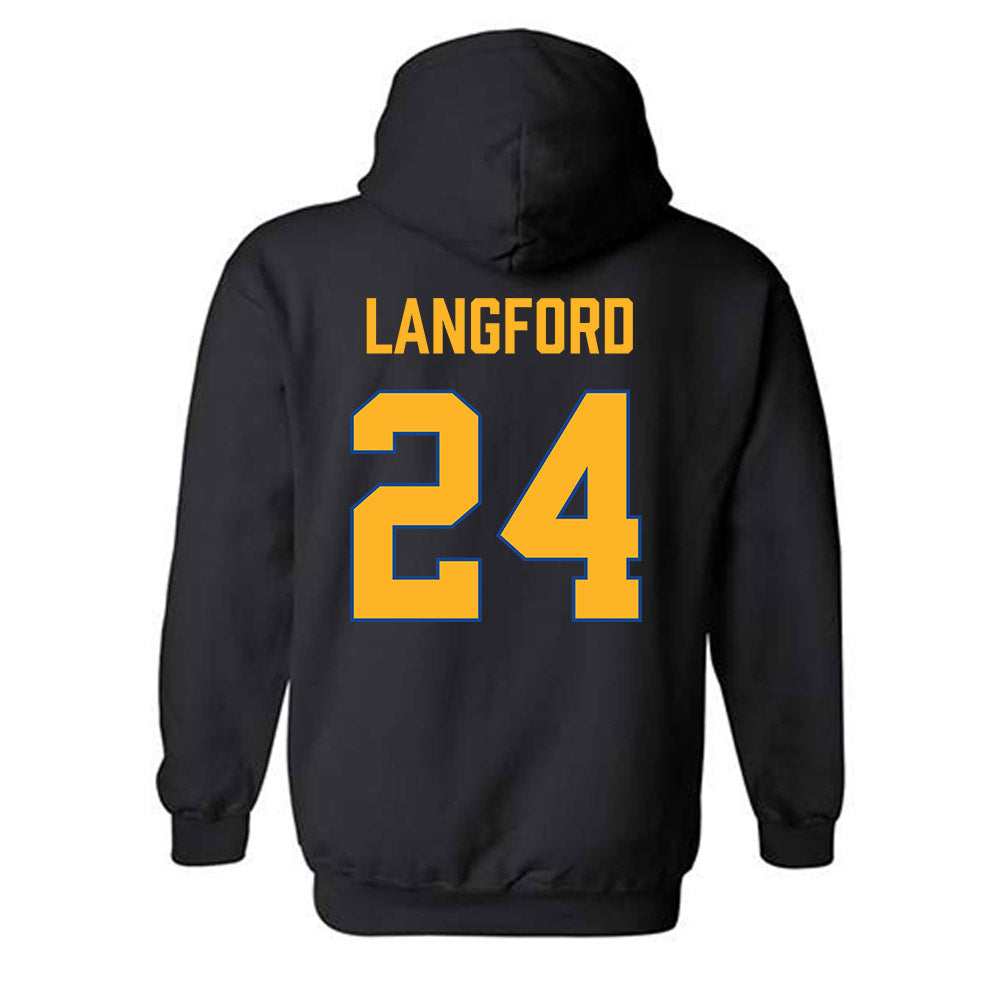 SJSU - NCAA Men's Basketball : Douglas Langford - Vintage Shersey Hooded Sweatshirt-1