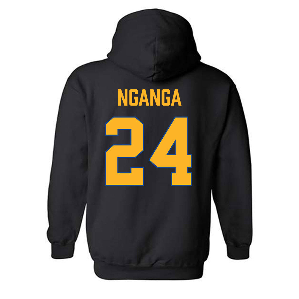 SJSU - NCAA Men's Basketball : Sadraque Nganga - Vintage Shersey Hooded Sweatshirt-1
