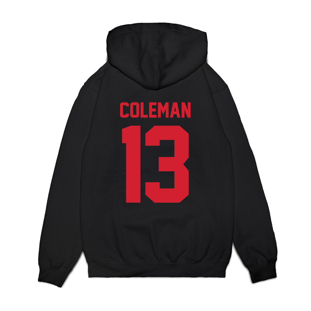 Arkansas State - NCAA Men's Basketball : Diggy Coleman - Vintage Basketball Premium Hooded Sweatshirt-1