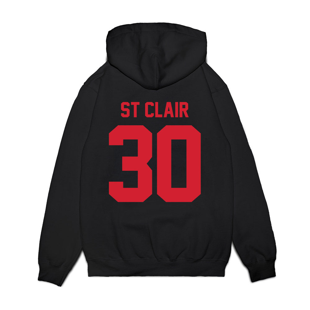 Arkansas State - NCAA Men's Basketball : Jacob St Clair - Vintage Basketball Premium Hooded Sweatshirt-1