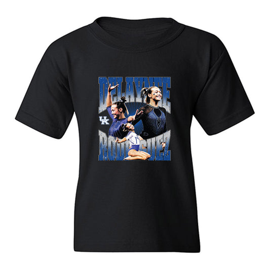 Kentucky - NCAA Women's Gymnastics : Delaynee Rodriguez - Collage v2 Youth T-Shirt-0