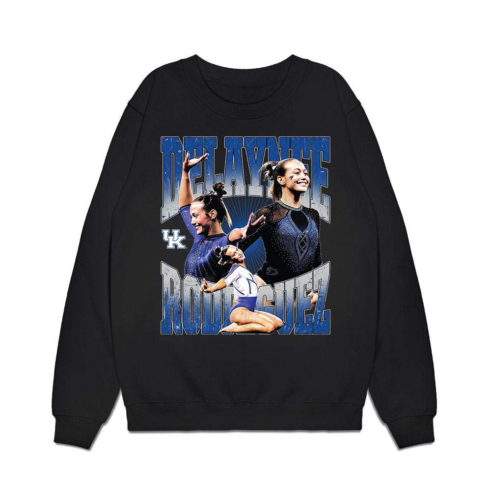 Kentucky - NCAA Women's Gymnastics : Delaynee Rodriguez - Collage v2 Premium Crewneck Sweatshirt-0