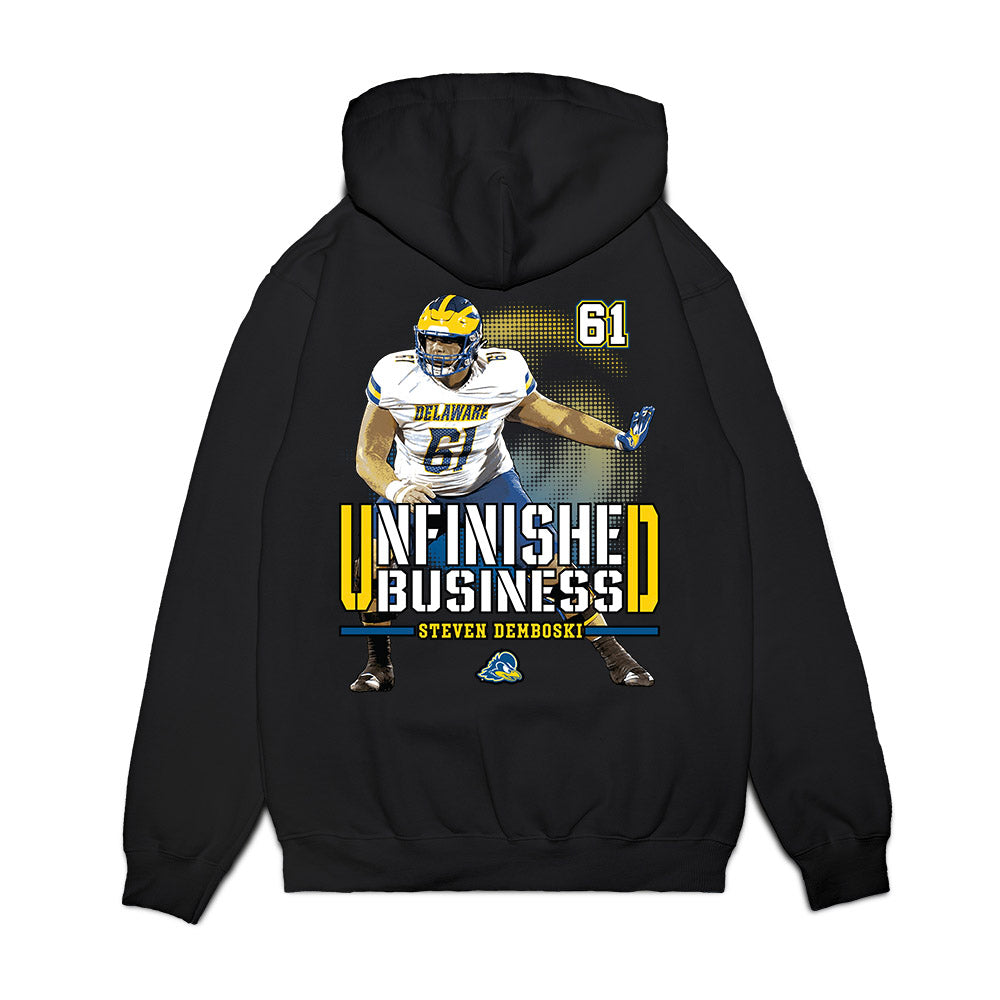 Delaware - NCAA Football : Steven Demboski - Unfinished Business Premium Hooded Sweatshirt-1