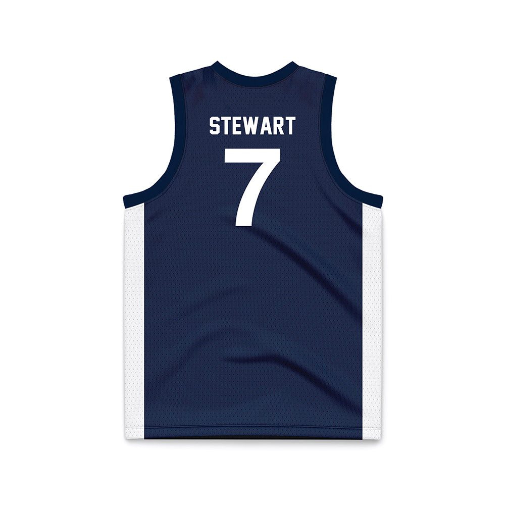 Penn State - NCAA Men's Basketball : Dominick Stewart - Navy Basketball Jersey-1