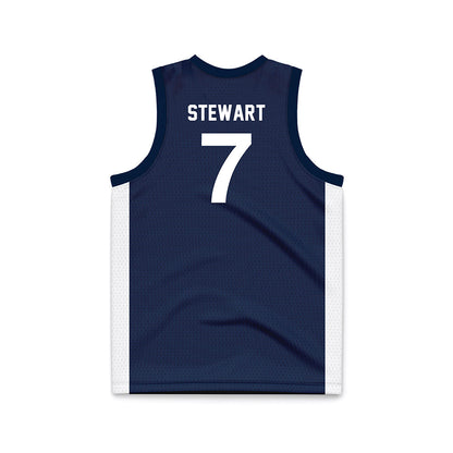 Penn State - NCAA Men's Basketball : Dominick Stewart - Navy Basketball Jersey-1