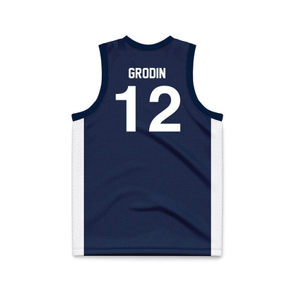 Penn State - NCAA Men's Basketball : Reggie Grodin - Navy Basketball Jersey-1
