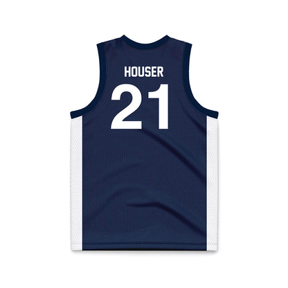 Penn State - NCAA Men's Basketball : Justin Houser - Navy Basketball Jersey-1