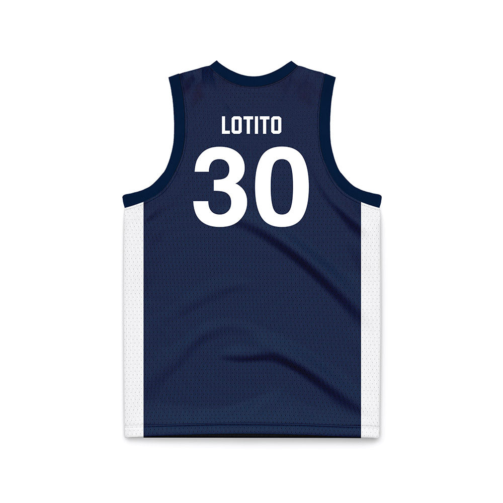 Penn State - NCAA Men's Basketball : Chris Lotito - Navy Basketball Jersey-1