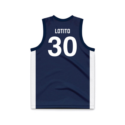 Penn State - NCAA Men's Basketball : Chris Lotito - Navy Basketball Jersey-1