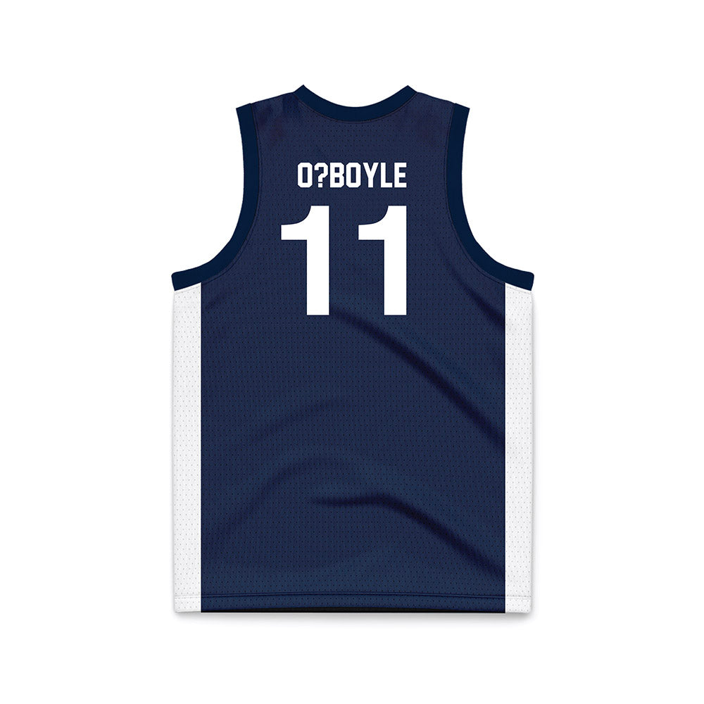 Penn State - NCAA Men's Basketball : Leo O?Boyle - Navy Basketball Jersey-1