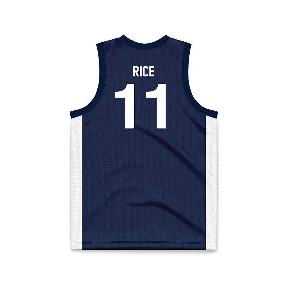 Penn State - NCAA Men's Basketball : Eli Rice - Navy Basketball Jersey-1