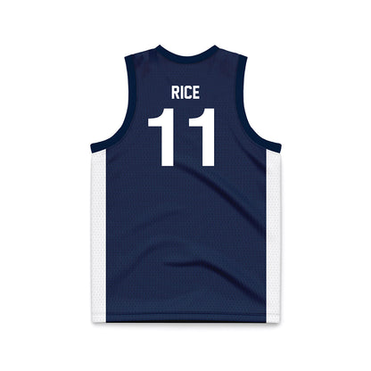 Penn State - NCAA Men's Basketball : Eli Rice - Navy Basketball Jersey-1