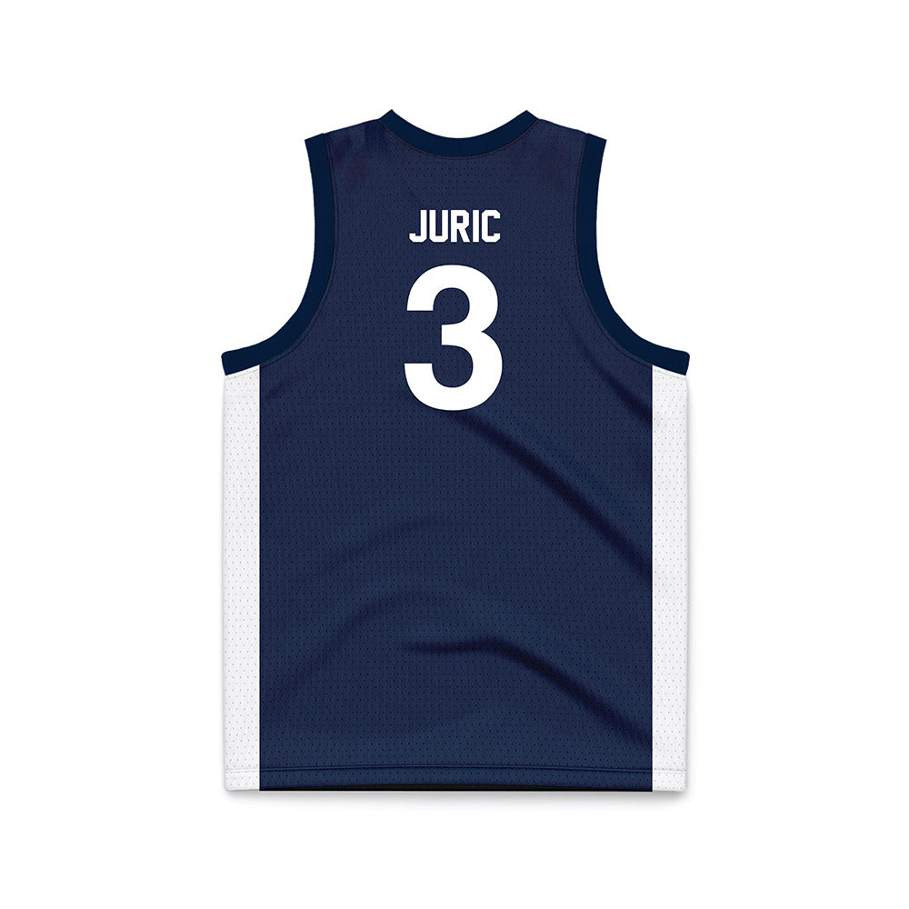 Penn State - NCAA Men's Basketball : Ivan Juric - Navy Basketball Jersey-1