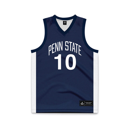 Penn State - NCAA Men's Basketball : Josh Reed - Navy Basketball Jersey-0