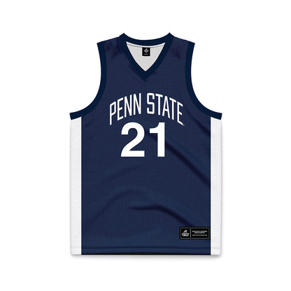 Penn State - NCAA Men's Basketball : Justin Houser - Navy Basketball Jersey-0