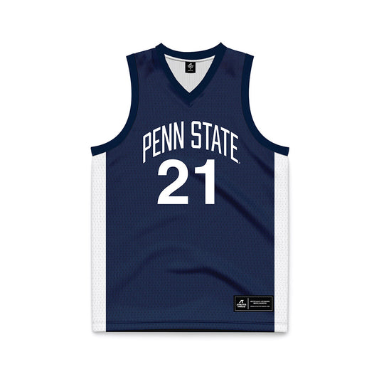 Penn State - NCAA Men's Basketball : Justin Houser - Navy Basketball Jersey-0