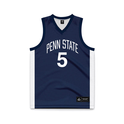 Penn State - NCAA Men's Basketball : Freddie Dilione V - Navy Basketball Jersey-0
