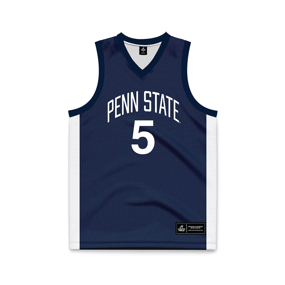 Penn State - NCAA Men's Basketball : Freddie Dillone V - Navy Basketball Jersey-0