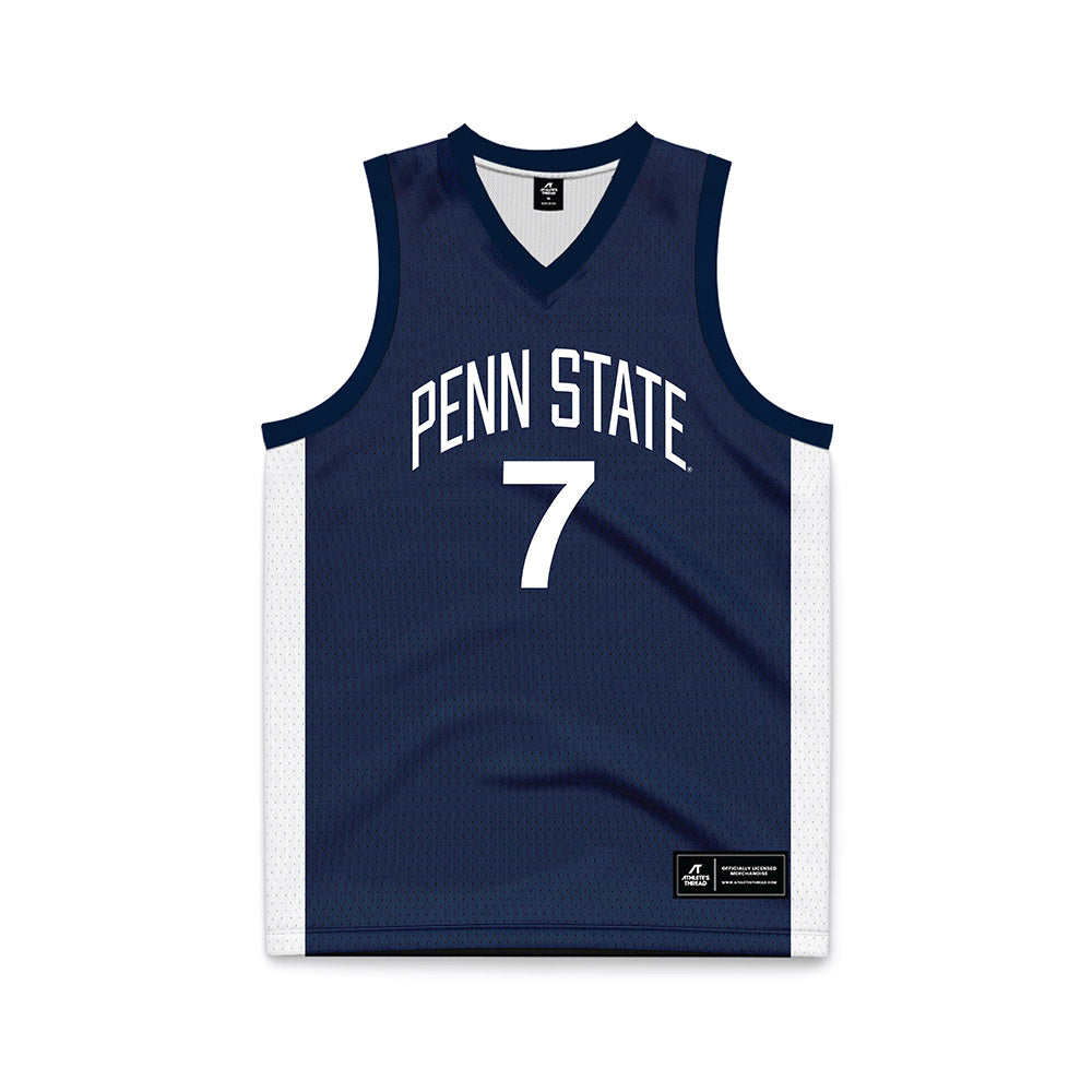 Penn State - NCAA Men's Basketball : Dominick Stewart - Navy Basketball Jersey-0