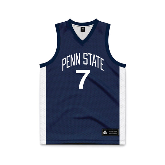 Penn State - NCAA Men's Basketball : Dominick Stewart - Navy Basketball Jersey-0