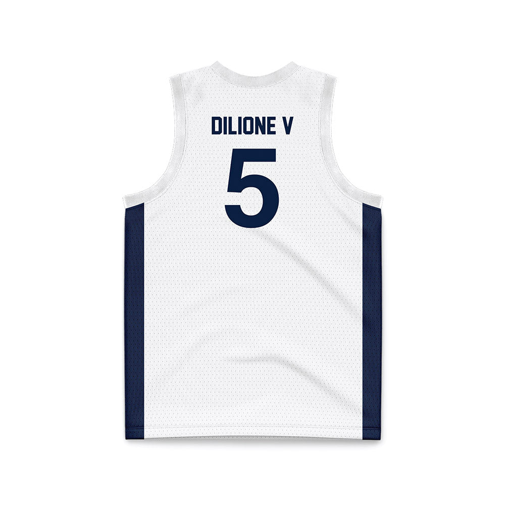Penn State - NCAA Men's Basketball : Freddie Dilione V - White Basketball Jersey-1