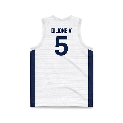 Penn State - NCAA Men's Basketball : Freddie Dilione V - White Basketball Jersey-1