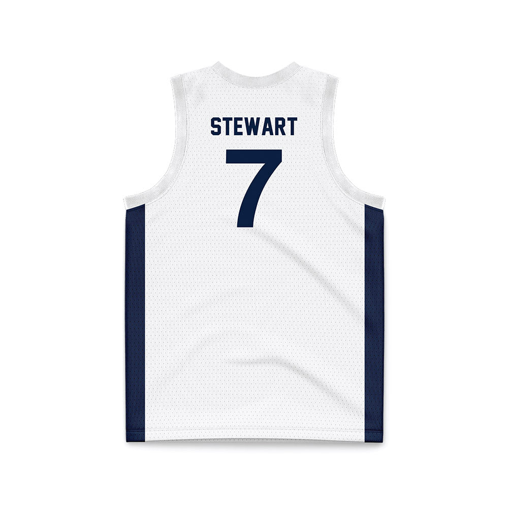 Penn State - NCAA Men's Basketball : Dominick Stewart - White Basketball Jersey-1