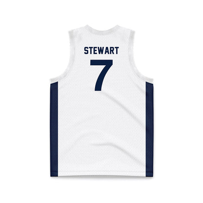 Penn State - NCAA Men's Basketball : Dominick Stewart - White Basketball Jersey-1