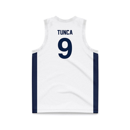 Penn State - NCAA Men's Basketball : Emre Tunca - White Basketball Jersey-1