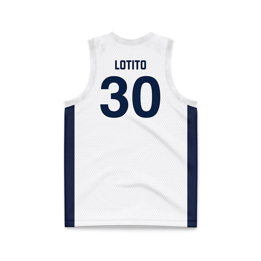 Penn State - NCAA Men's Basketball : Chris Lotito - White Basketball Jersey-1