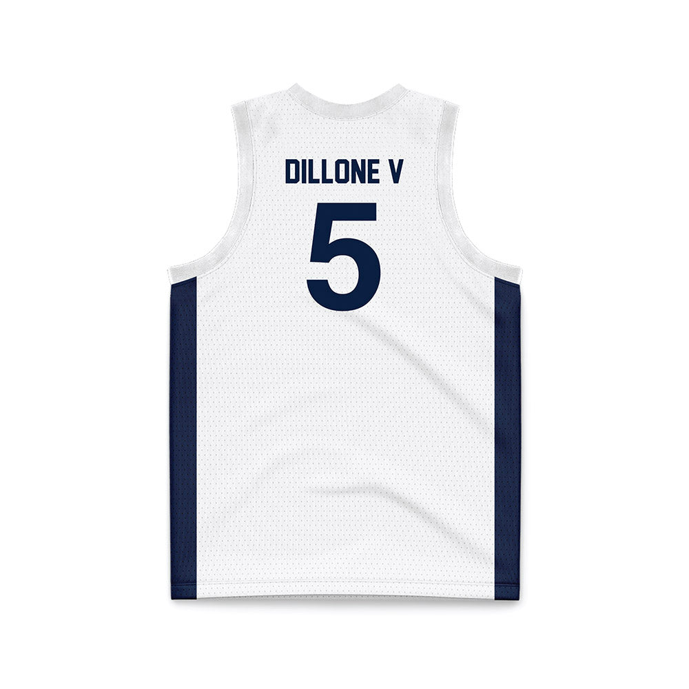 Penn State - NCAA Men's Basketball : Freddie Dillone V - White Basketball Jersey-1