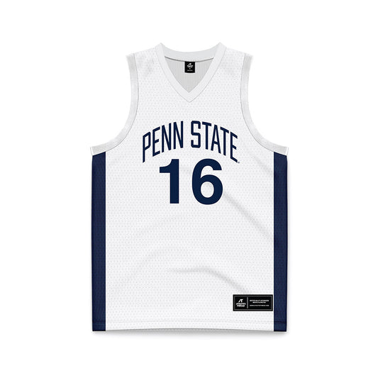 Penn State - NCAA Men's Basketball : Tibor Mirtic - White Basketball Jersey-0