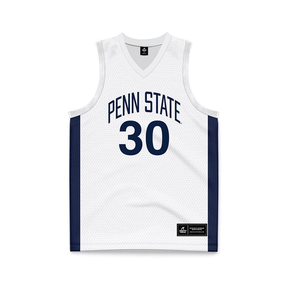 Penn State - NCAA Men's Basketball : Chris Lotito - White Basketball Jersey-0