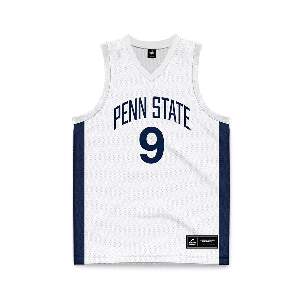 Penn State - NCAA Men's Basketball : Emre Tunca - White Basketball Jersey-0