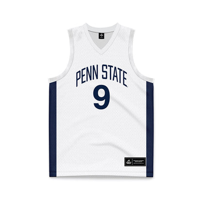 Penn State - NCAA Men's Basketball : Emre Tunca - White Basketball Jersey-0